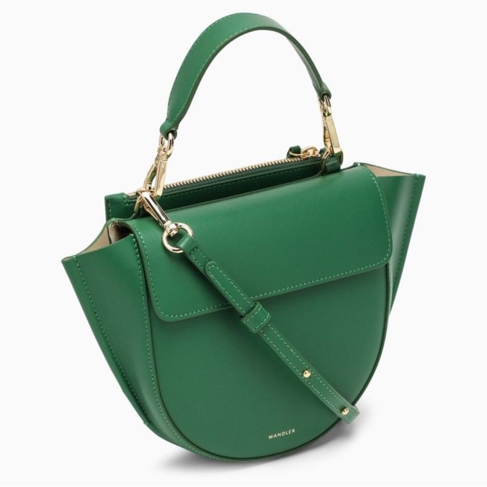 Wandler Green Leather crosbady